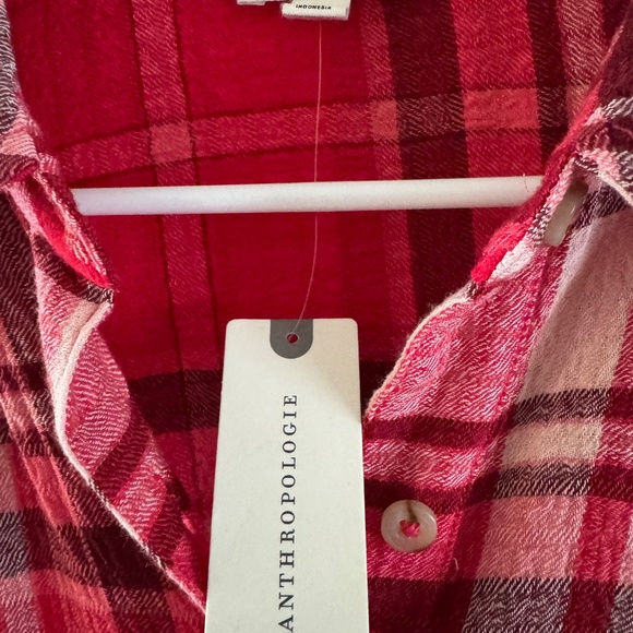 Anthropologie Pilcro Plaid Gauze Shirt-XL-NWT - Picture 5 of 12